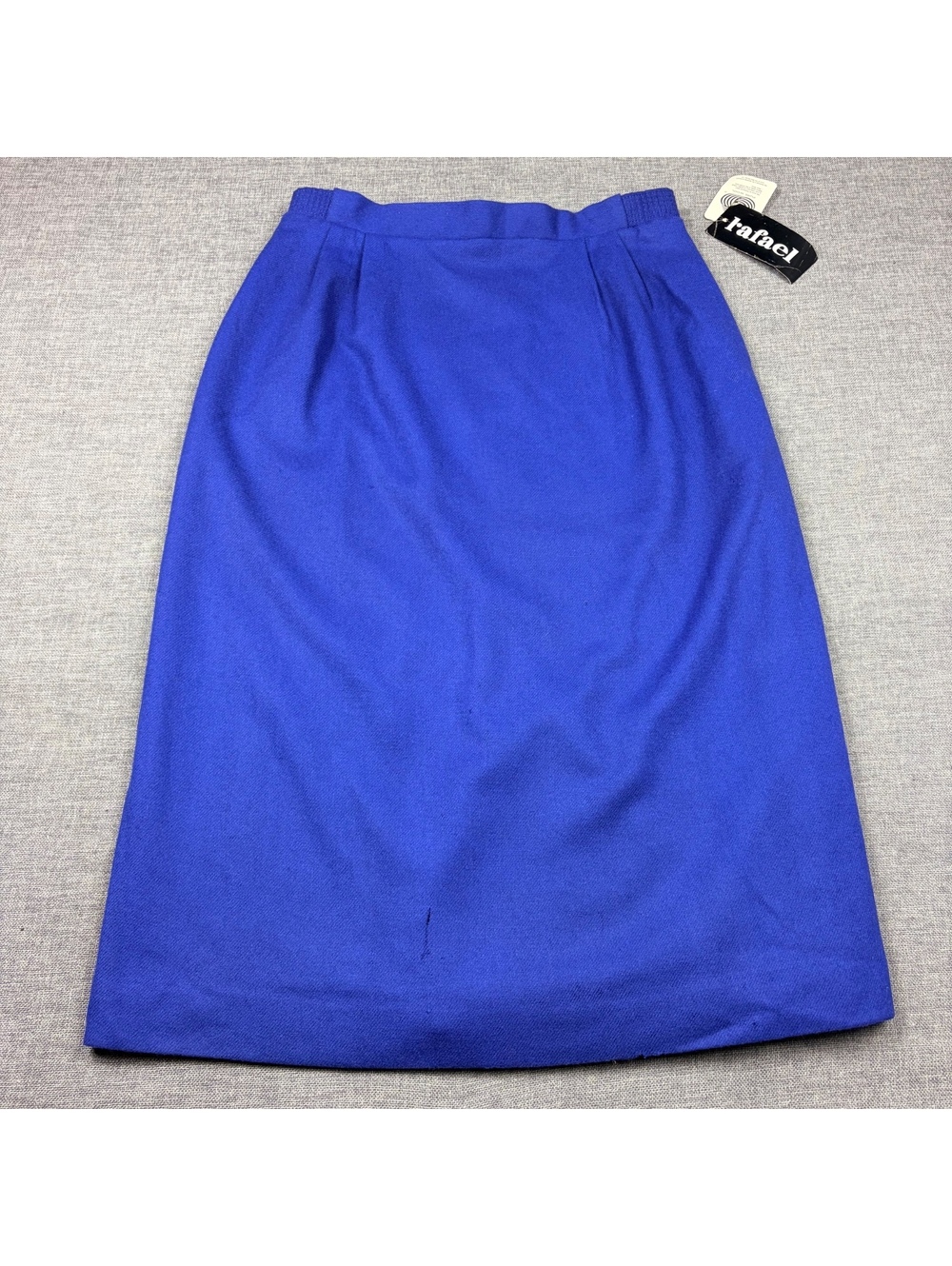 Vintage Rafael Royal Blue Knee-Length A-Line Wool Skirt size 14